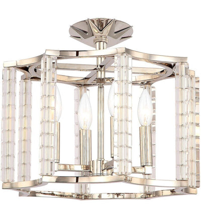 Crystorama - 8854-PN_CEILING - Carson 16" Semi Flush