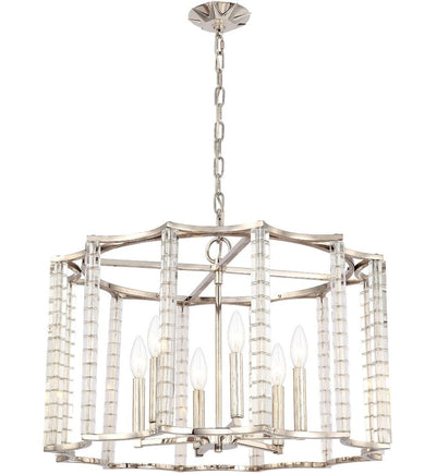 Crystorama - 8856-PN - Carson 28" Chandelier