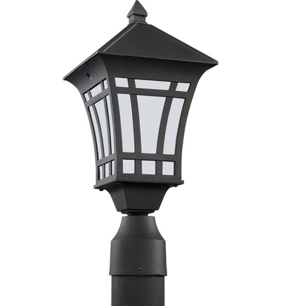 Generation Lighting - Herrington Black 16.5" 1 Light Outdoor Post Lantern