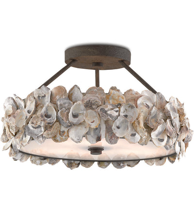 Currey & Company - 9000-0265 - Oyster 19" Semi-Flush