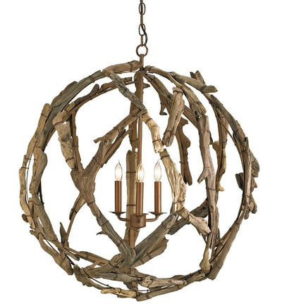 Currey & Company - Driftwood 29" Chandelier