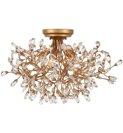 Currey & Company - 9000-1123 - Crystal Bud 24" Semi-Flush Mount