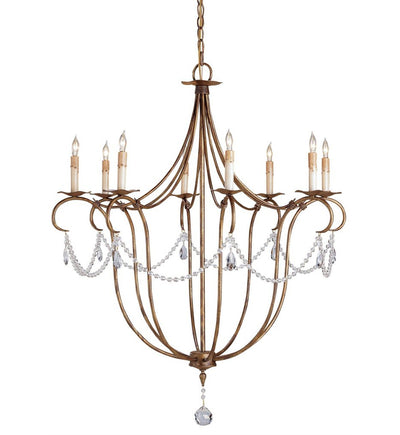 Currey & Company - Crystal Lights 31" Chandelier