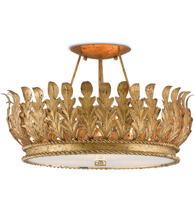 Currey & Company - 9999-0024 - Biddulph 18.5" Semi-Flush