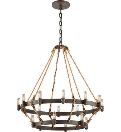 Troy Lighting - F3128-HBZ - Pike Place 32" Chandelier