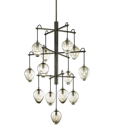 Troy Lighting - F6208-GRA/BCR - Brixton 36" Chandelier
