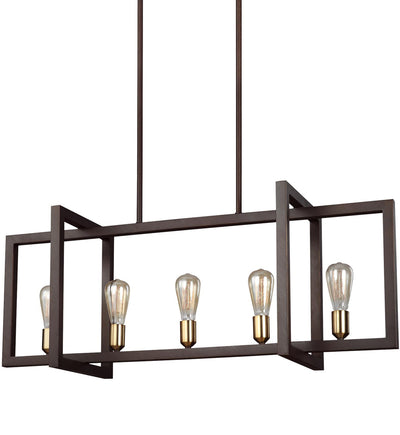Visual Comfort Studio - F3147/5NWB - Finnegan 40" Chandelier