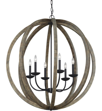 Visual Comfort Studio - F3186/6WOW/AF - Allier 38" Chandelier