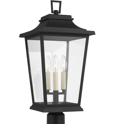 Visual Comfort Studio - OL15407TXB - Warren 3 Light Outdoor Post Lantern