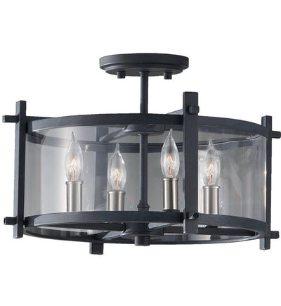 Generation Lighting - SF292AF/BS - House - Ethan 16.38" Semi-Flush