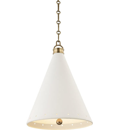 Hudson Valley - MDS401-AGB/WP - Plaster No.1 15" Pendant