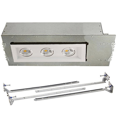 WAC Lighting - MT-3LD311NA-F940WT - Mini Multiples New Construction LED Flood Beam 3 Light Multispot Complete Recessed Kit