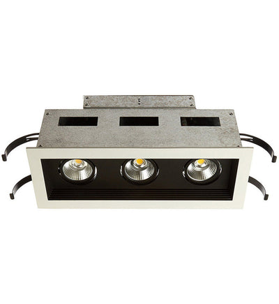WAC Lighting - Mini Multiples Remodel LED Wide Flood Beam 3 Light Multispot Complete Recessed Kit