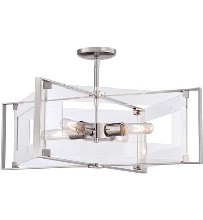 George Kovacs - P1403-613 - Crystal Clear 19.75" Semi-Flush