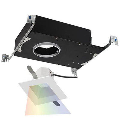 WAC Lighting - R3ASAT-NCC24-HZWT - Aether Color Changing Narrow Flood Beam Square Adjustable 3.5" Recessed Trim