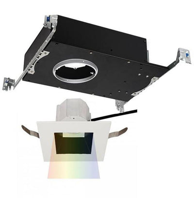 WAC Lighting - R3ASDT-NCC24-BKWT - Aether Color Changing Narrow Flood Beam Square 3.5" Recessed Trim