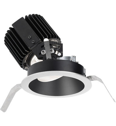 WAC Lighting - R4RAT-S830-BKWT - Volta LED Spot Beam Round Adjustable 4.5" Recessed Trim
