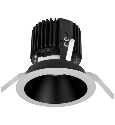 WAC Lighting - R4RD2T-W830-BKWT - Volta LED Wide Flood Beam Round 4.5" Recessed Trim