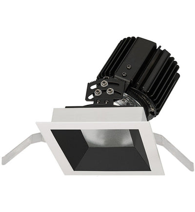 WAC Lighting - R4SAT-S927-BKWT - Volta LED Spot Beam Square Adjustable 4.5" Recessed Trim