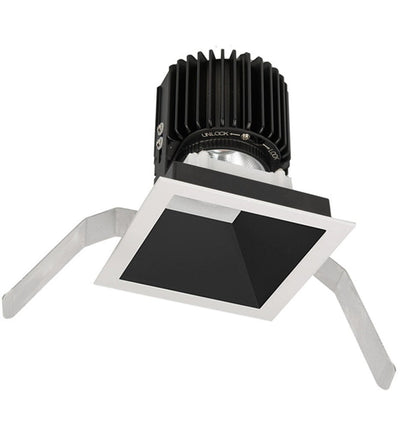 WAC Lighting - R4SD2T-W835-BKWT - Volta LED Wide Flood Beam Square 4.5" Recessed Trim