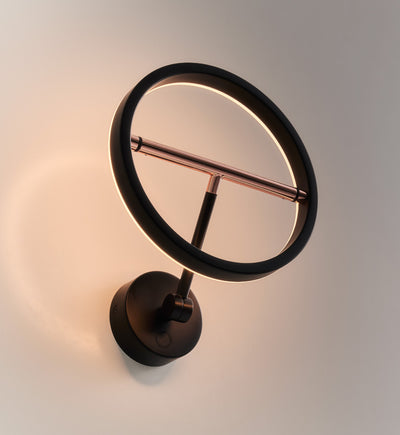 Seed Design - SLD-250WRTE-BK - Sol 7.1" Wall Sconce