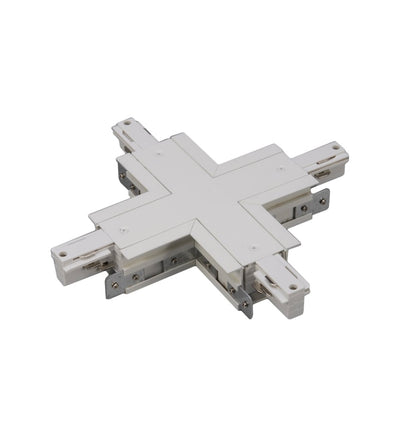 WAC Lighting - WXC-RT-BK - W Track Recessed Flanged Mount Architectural Track X-Connector