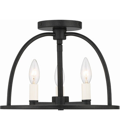 Crystorama - Abbott 13.75" Semi Flush