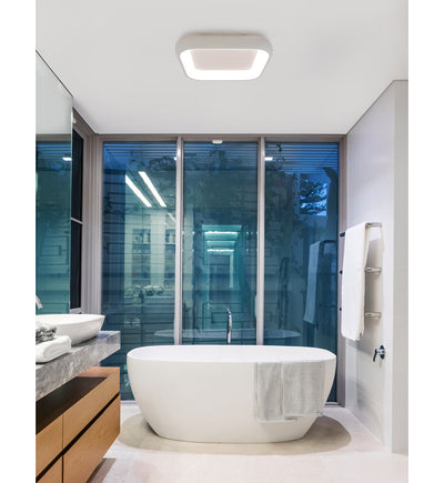 Justice Design Group - ACR-4071-OPAL-WHTE - Polaris 19" Flush Mount