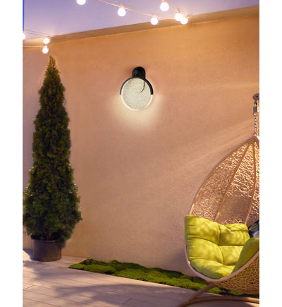 Justice Design Group - ACR-7712W-BUBL-MBLK - Coronado 15" Outdoor Wall Sconce