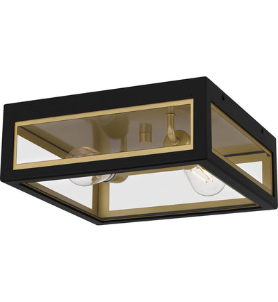 Quoizel - BBN1612MBK - Bourbon 12" Outdoor Flush Mount