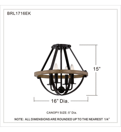Quoizel - BRL1716EK - Bartlett 16" Semi-Flush Mount