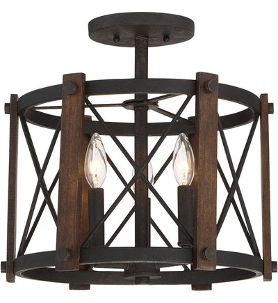 Quoizel - BRO1715MK - Baron 15" Semi-Flush Mount