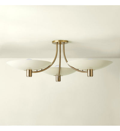 Troy Lighting - C1441-PBR/SSD - Wolfe 40.5" Semi-Flush Mount