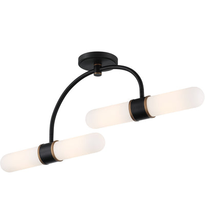 Crystorama - CAP-8514-MK-TG - Capsule 34.25" Semi-Flush Mount