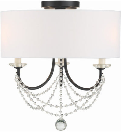 Crystorama - Delilah 15.75" Semi Flush