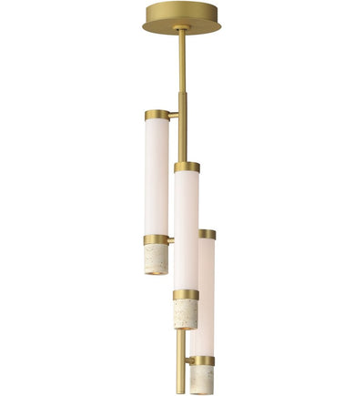 ET2 - E11053-01TVGLD - Travertine 7.75" Pendant