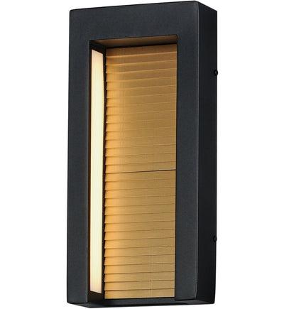 ET2 - E30104-BKGLD - Alcove 14" Outdoor Wall Sconce