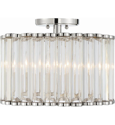Crystorama - ELL-B3004-PN_CEILING - Elliot 15.25" Flush Mount