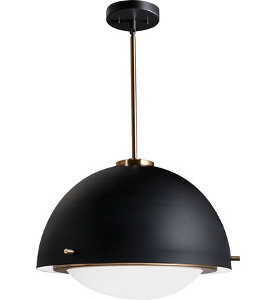 Justice Design Group - FSN-4003-OPAL-MBBR - Hemisphere 19" Pendant