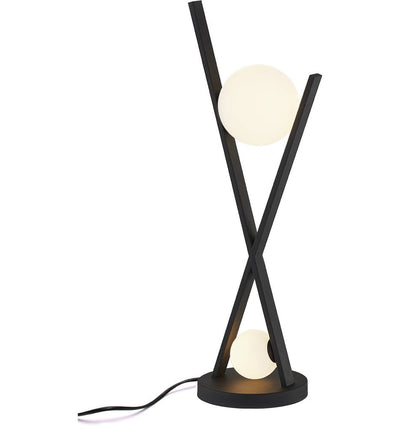 Justice Design Group - FSN-4010-OPAL-MBLK - Stix 24" Table Lamp