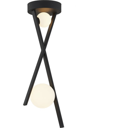 Justice Design Group - FSN-4019-OPAL-MBLK - Stix 12" Pendant