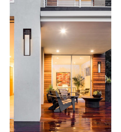 Justice Design Group - FSN-7162W-ETCH-MBLK - Wooster 15" Outdoor Wall Sconce