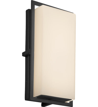 Justice Design Group - FSN-7562W-OPAL-MBLK - Avalon 12" Outdoor Wall Sconce