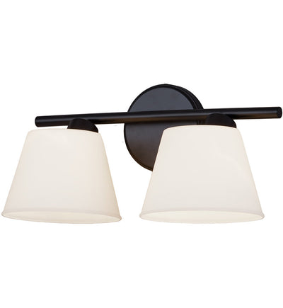 Justice Design Group - FSN-8072-OPAL-MBLK - Envoy 15.5" Bath Vanity Light