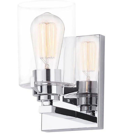 Justice Design Group - FSN-8091-CLER-CROM - Cilindro 8.25" Wall Sconce