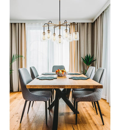 Justice Design Group - FSN-8107-CLER-MBBR - Arcwell 32" Chandelier