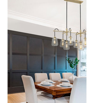 Justice Design Group - FSN-8108-CLER-MBBR - Arcwell 42" Chandelier