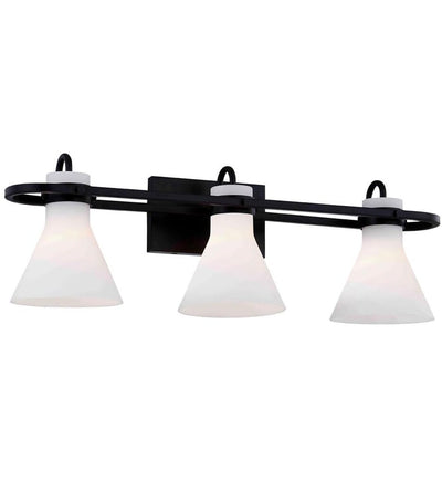 Justice Design Group - FSN-8153-OPAL-MBLK - Ludlow 26" Bath Bar