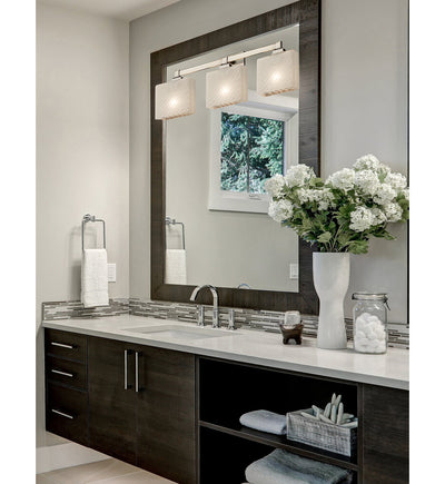 Justice Design Group - FSN-8433-55-WEVE-NCKL - Regency 23.5" Bath Vanity Light