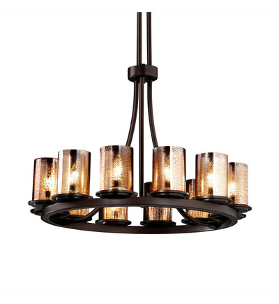 Justice Design Group - FSN-8763-10-MROR-DBRZ - Dakota 28" Chandelier